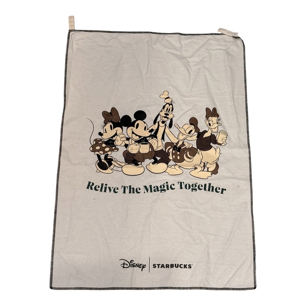 Starbucks Korea x Disney fabric tapestry Relive The Magic Together 50x70cm